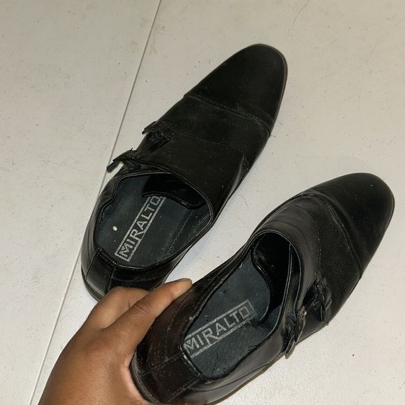 Men's Black Double Monk Strap Oxfords - Picture 3 of 5